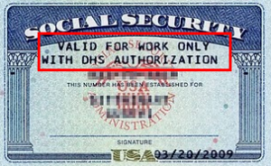 restricted social security card